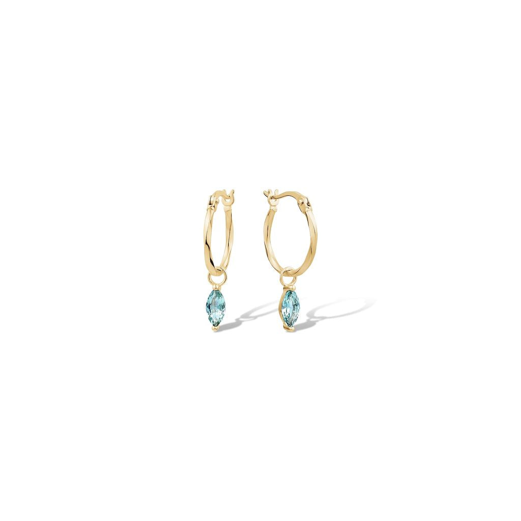 10KY HOOPS WITH CZ DANGLE