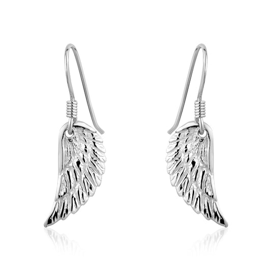 STERLING SILVER ANGEL WING EARRINGS AGE2929