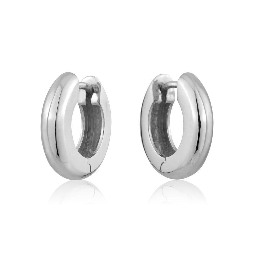 STERLING SILVER HUGGIES 3.75MMX 14.5MM