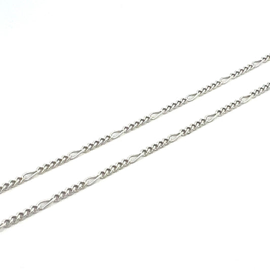 STERLING SILVER FIGARO CHAIN 1.6MM