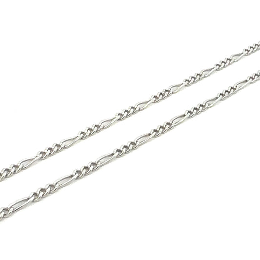 STERLING SILVER FIGARO CHAIN 2MM