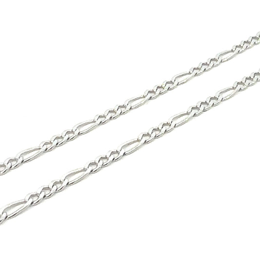 STERLING SILVER FIGARO CHAIN 3MM