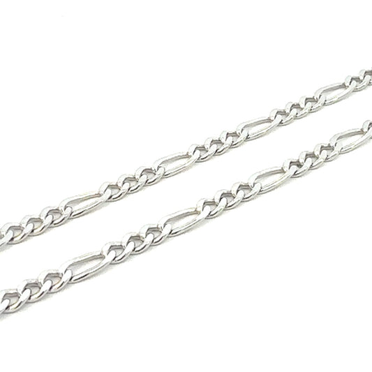STERLING SILVER FIGARO CHAIN 3.8MM