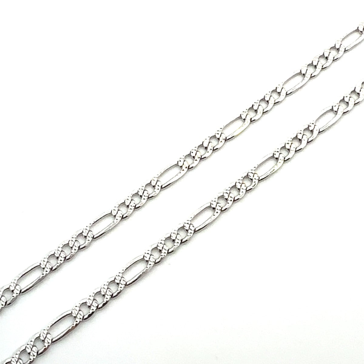 SILVER FANCY FIGARO CHAIN 4.0MM