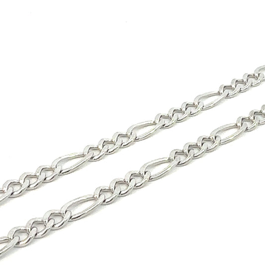 STERLING SILVER FIGARO CHAIN 4.7MM