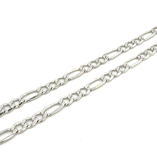 SILVER FANCY FIGARO CHAIN 4.8MM