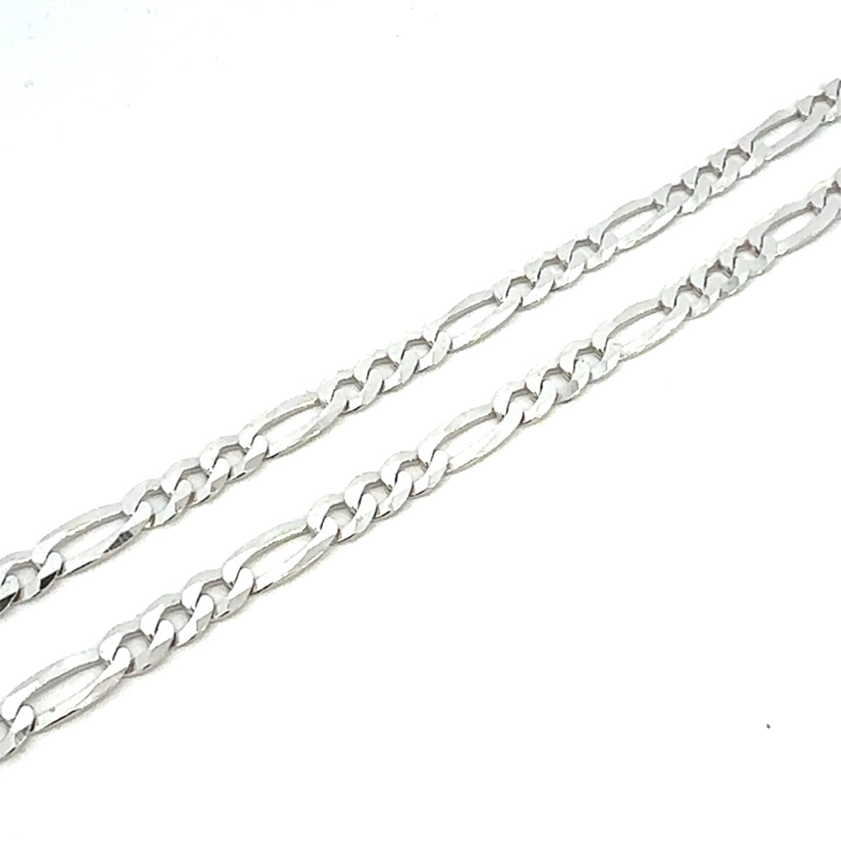 SILVER SOFT FIGARO CHAIN 5MM
