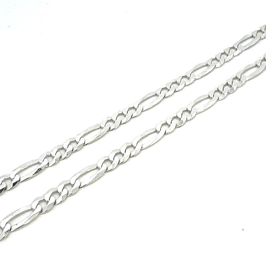 SILVER SOFT FIGARO CHAIN 5MM