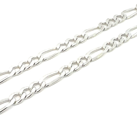STERLING SILVER FIGARO CHAIN 5.8MM
