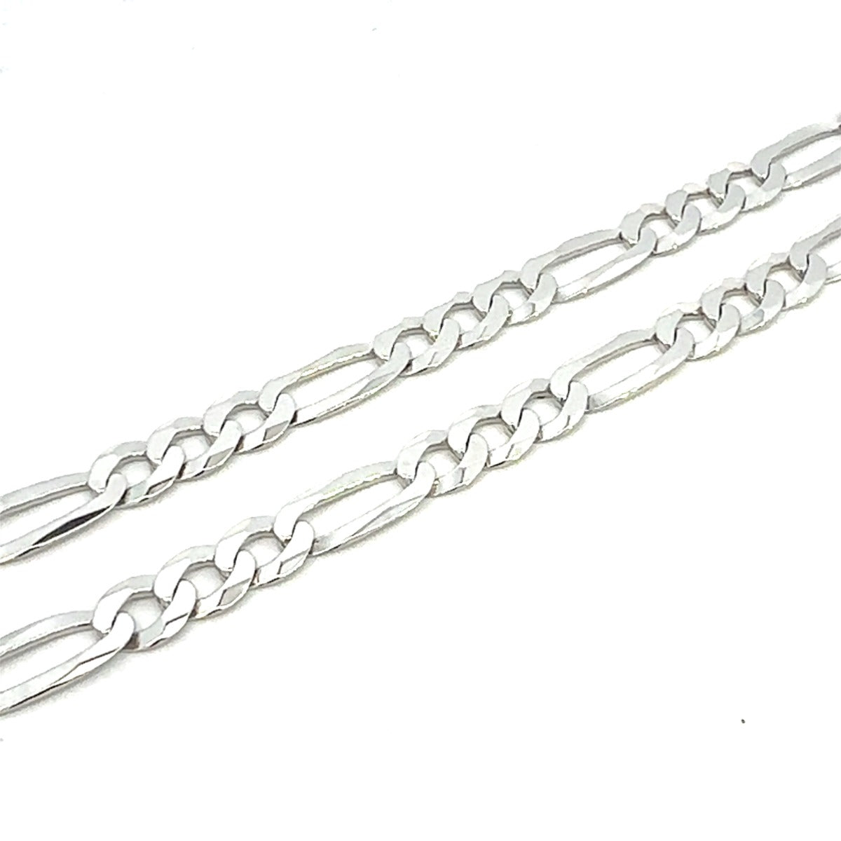 SILVER SOFT FIGARO CHAIN 6.8MM