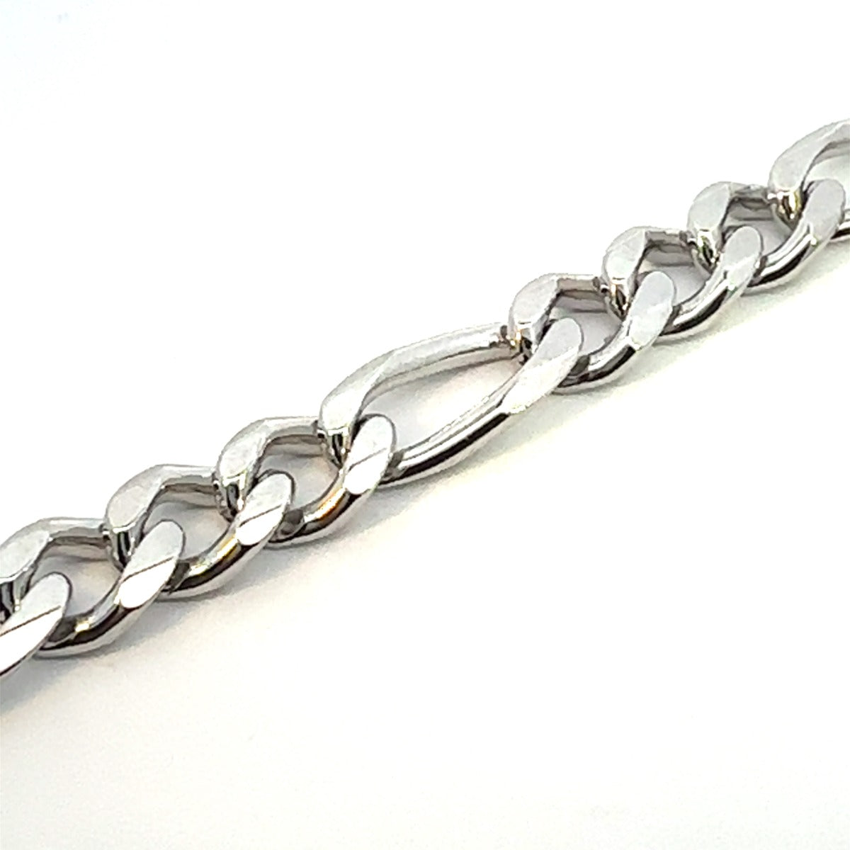 STERLING SILVER FIGARO CHAIN 13MM