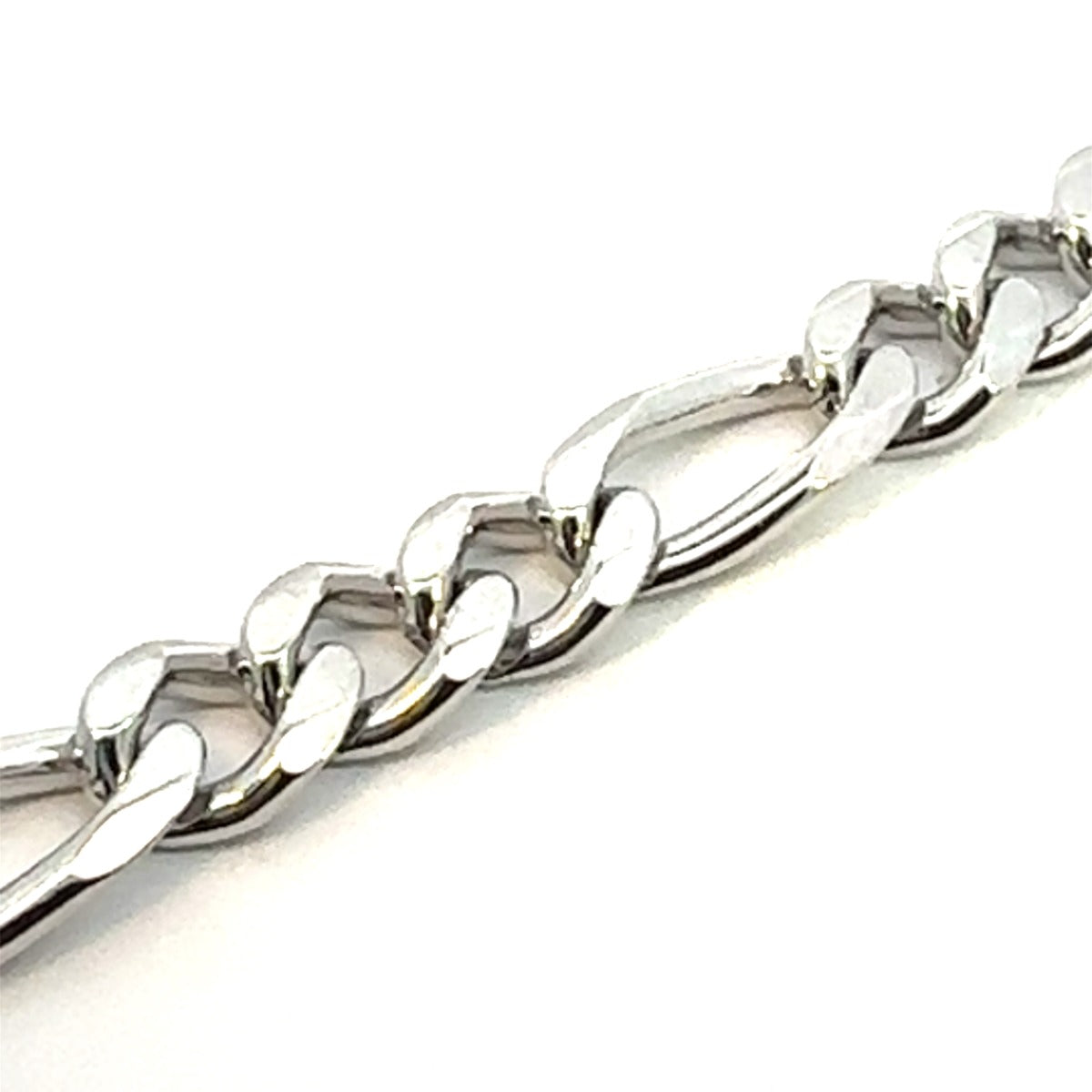 STERLING SILVER FIGARO CHAIN 15MM