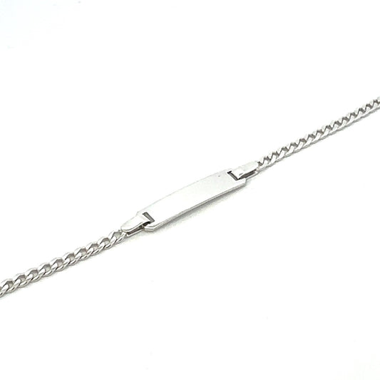 SILVER RHODIUM ID BRACELET B120RH