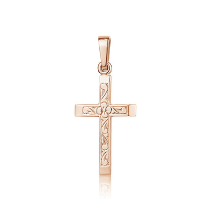 10K CAST FLORAL CROSS