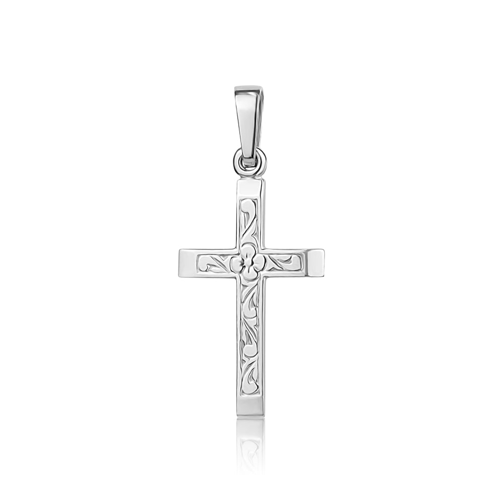 10K CAST FLORAL CROSS