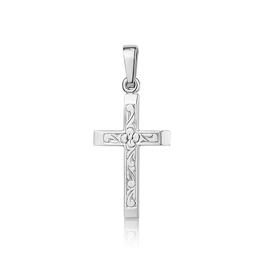 10K CAST FLORAL CROSS