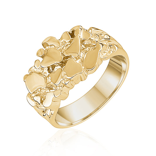 10K CAST NUGGET RING