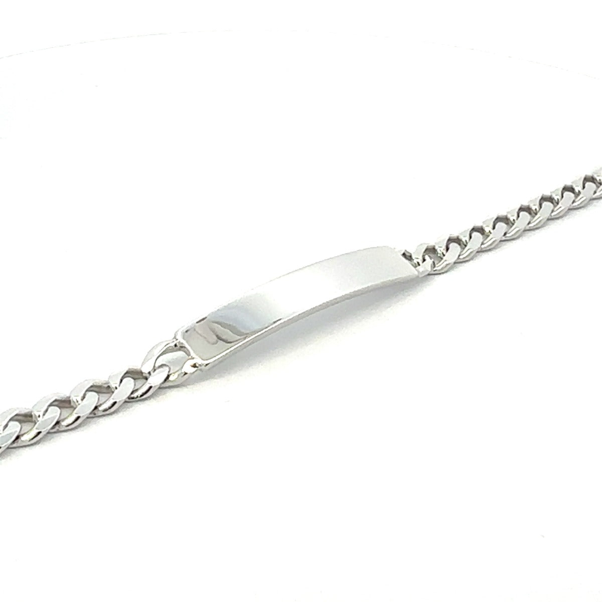 SILVER RHODIUM BOYS ID BRACELET BRT727RH