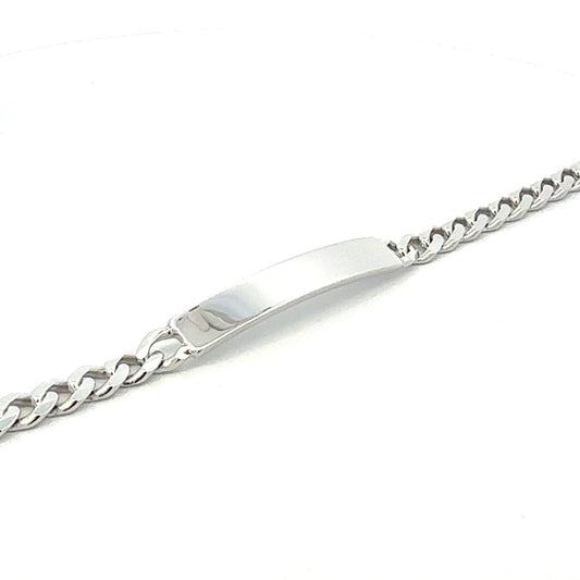 SILVER RHODIUM BOYS ID BRACELET BRT727RH