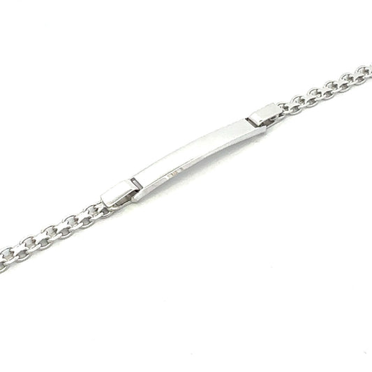 SILVER RHODIUM ID BRACELET BRTSL800MIS1RH