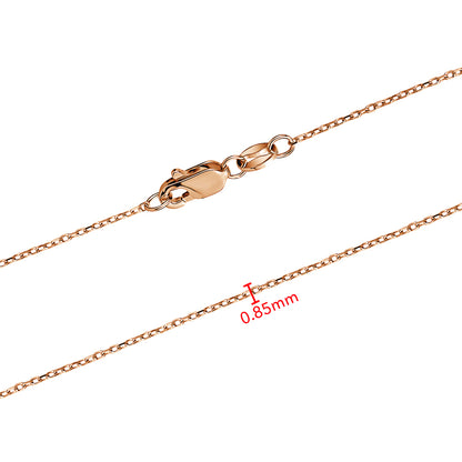 10K ROSE CABLE CHAIN 0.85MM