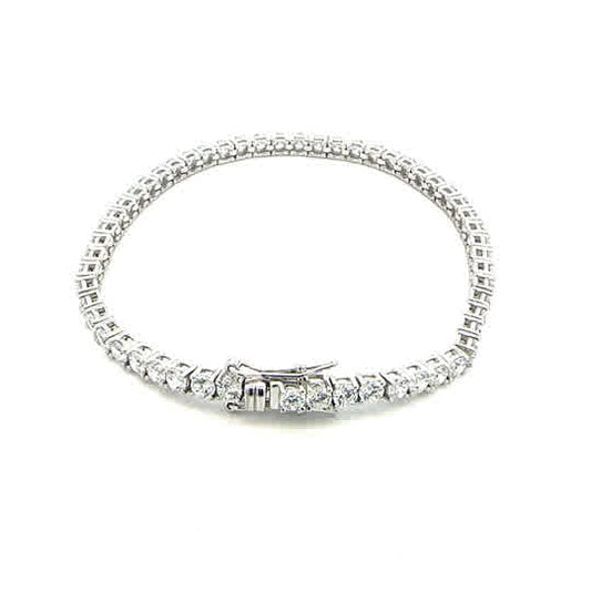 SILVER CZ TENNIS BRACELET 3MM CH03102