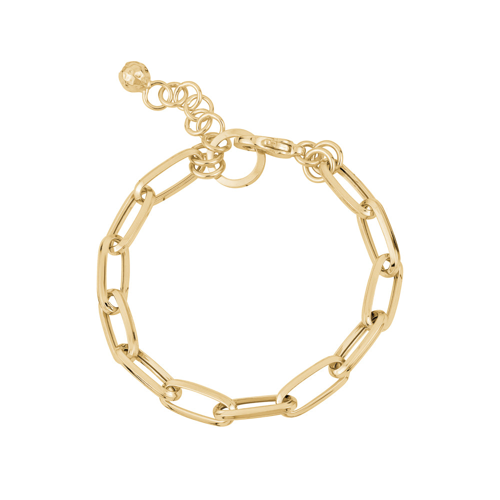 STERLING SILVER PAPER CLIP CHAIN CHD037B GOLD PLATED