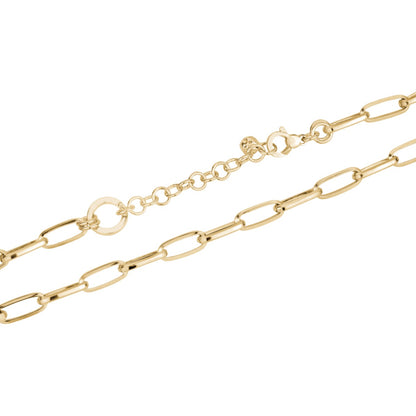 STERLING SILVER PAPER CLIP CHAIN CHD037B GOLD PLATED