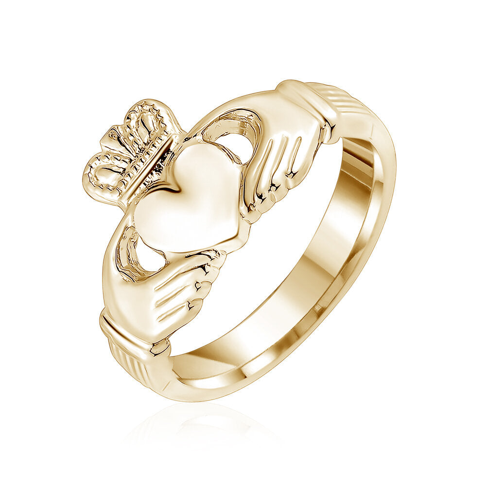 10k Yellow Gold Claddagh Rings Ladies