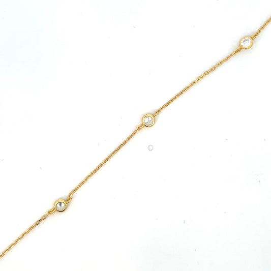 SILVER GOLD PLATED CHAIN CTN-4463GP