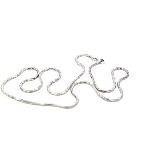 SILVER SLINKY SNAKE CHAIN 1.6mm