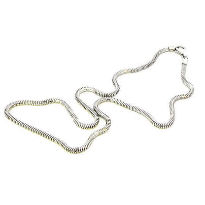SILVER SLINKY SNAKE CHAIN 2.4mm