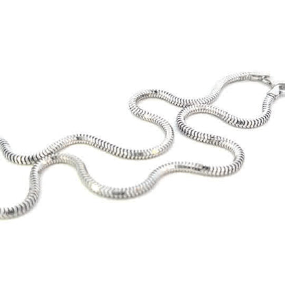 SILVER SLINKY SNAKE CHAIN 3MM