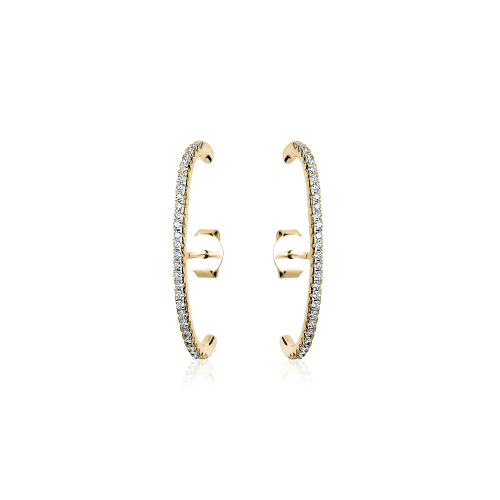 STERLING SILVER GP EAR LOBE HUGGER STUDS CTE14811