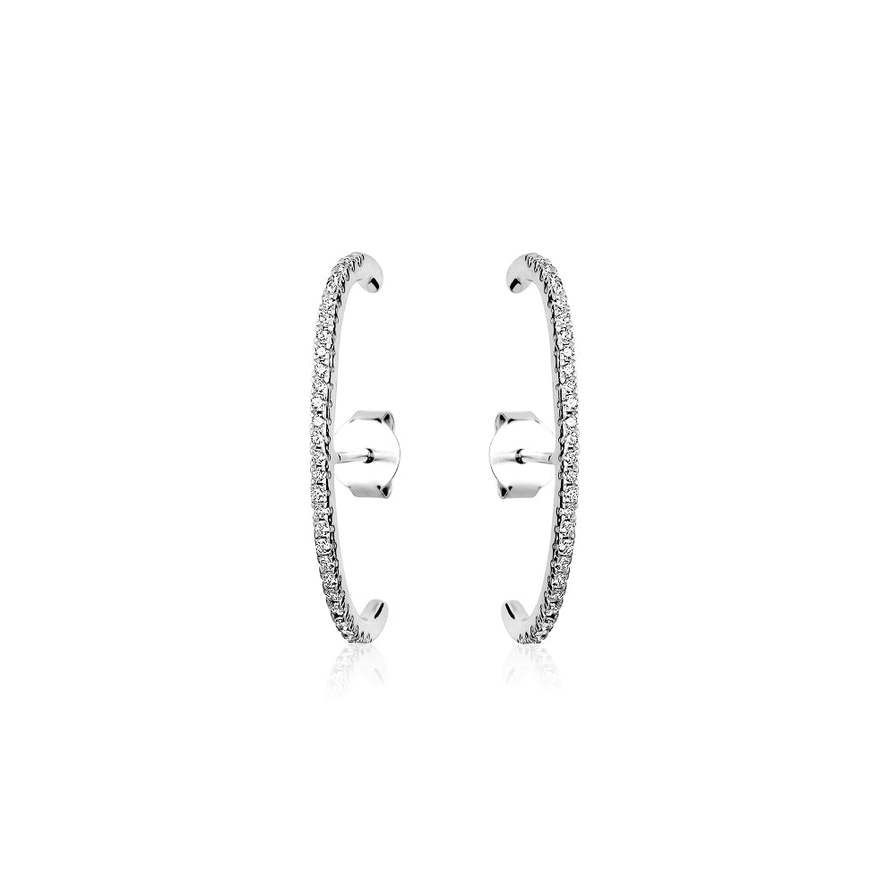 STERLING SILVER RH EAR LOBE HUGGER STUDS CTE14811