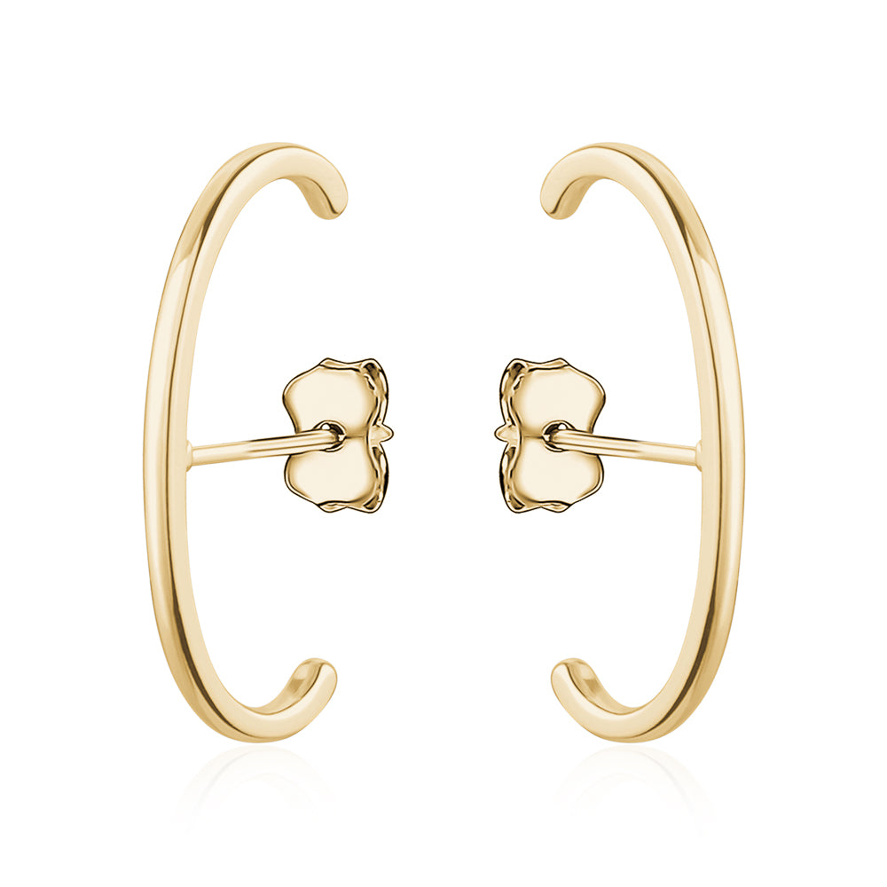STERLING SILVER GOLD PLATED EAR LOBE HUGGER