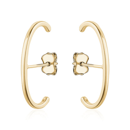 STERLING SILVER GOLD PLATED EAR LOBE HUGGER