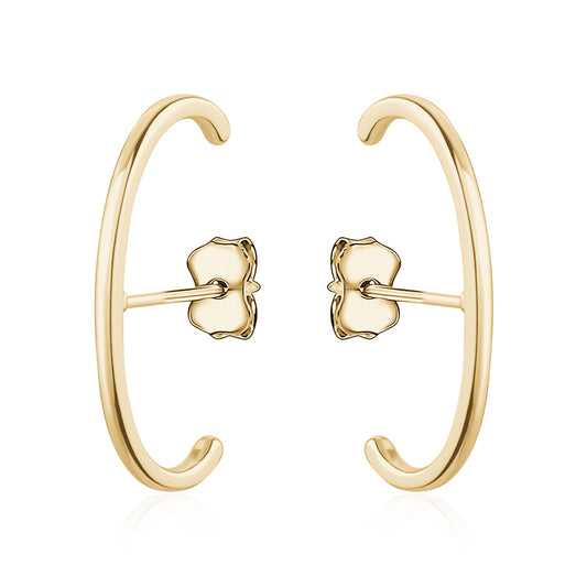 STERLING SILVER GOLD PLATED EAR LOBE HUGGER