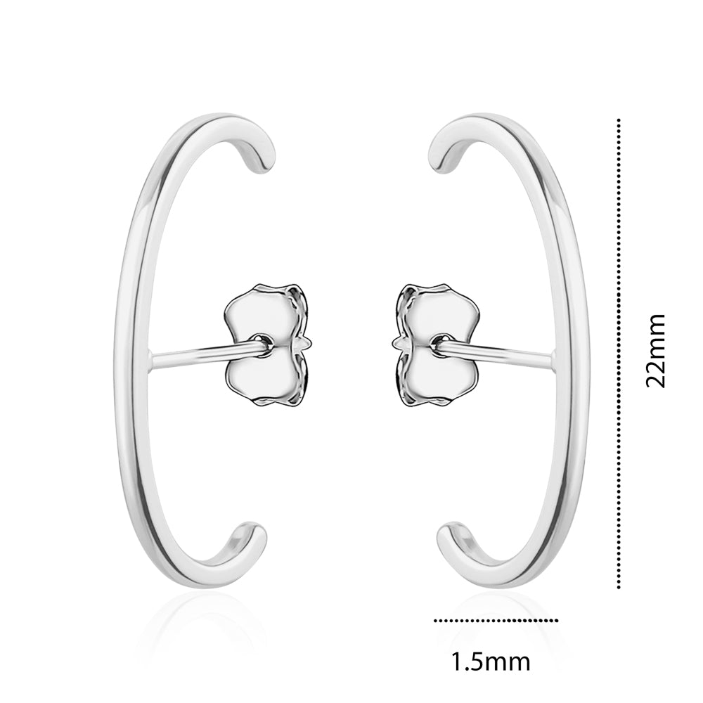 STERLING SILVER  EAR LOBE HUGGER STUDS