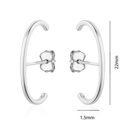 STERLING SILVER  EAR LOBE HUGGER STUDS