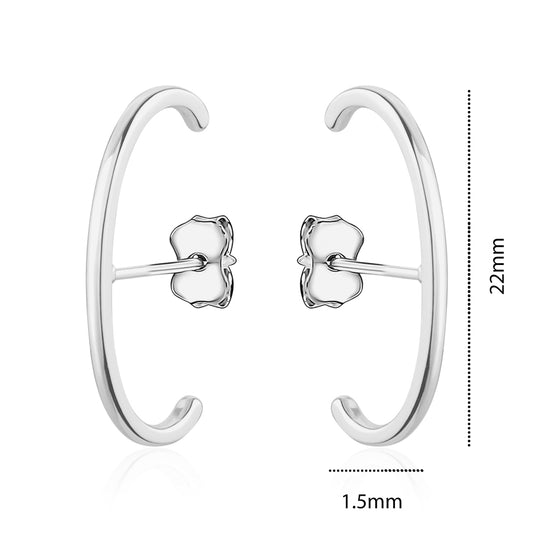 STERLING SILVER  EAR LOBE HUGGER STUDS