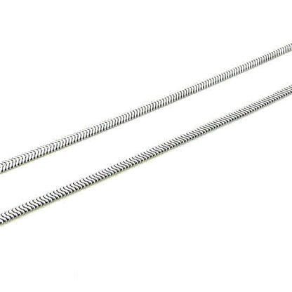 SILVER FLAT OVAL TRUE SNAKE 2.6MM