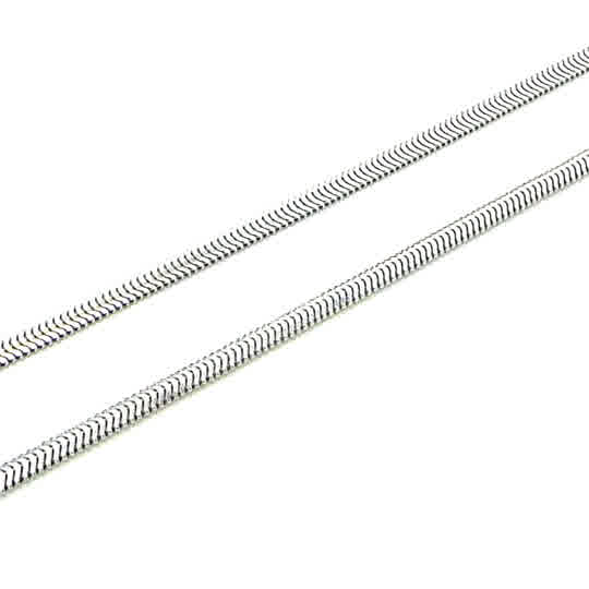 SILVER FLAT OVAL TRUE SNAKE 3.3MM