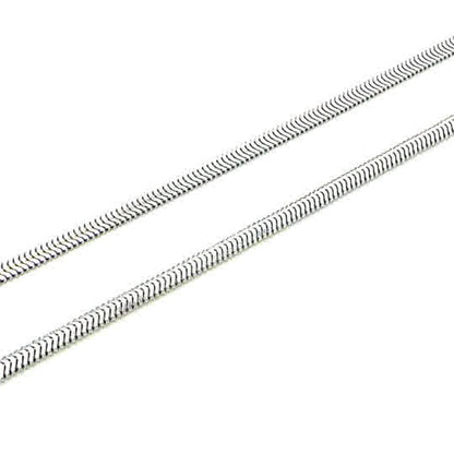 SILVER FLAT OVAL TRUE SNAKE 3.3MM