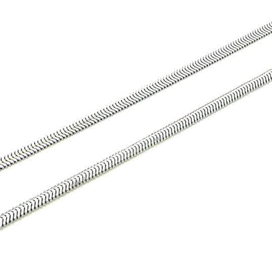 SILVER FLAT OVAL TRUE SNAKE 3.3MM