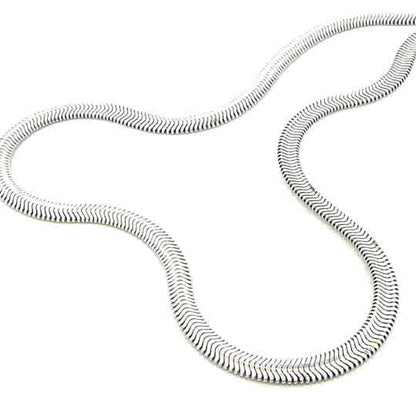 SILVER FLAT OVAL TRUE SNAKE 4.2MM