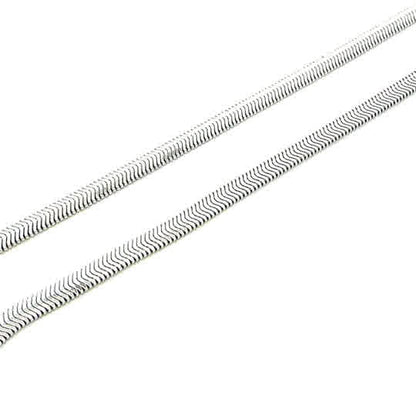 SILVER FLAT OVAL TRUE SNAKE 4.2MM