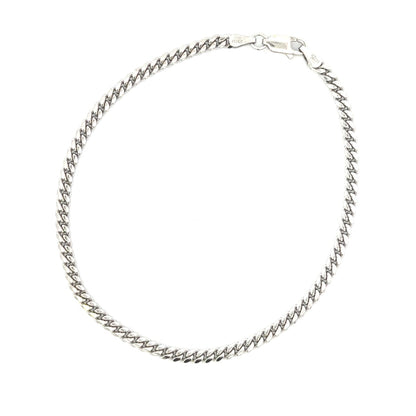 SILVER 3MM CUBAN ANKLET