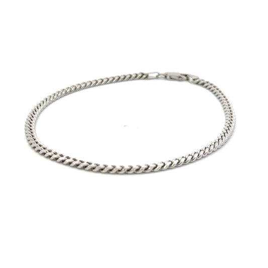 SILVER 3MM CUBAN ANKLET