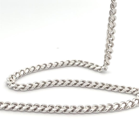 SILVER RHODIUM CUBAN CHAIN 120